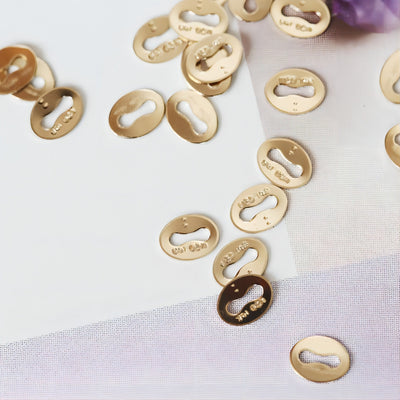 14K Gold Filled Oval Engraved Tag Connector Links - DIY Jewelry Findings for Necklace/Bracelet Making BL011
