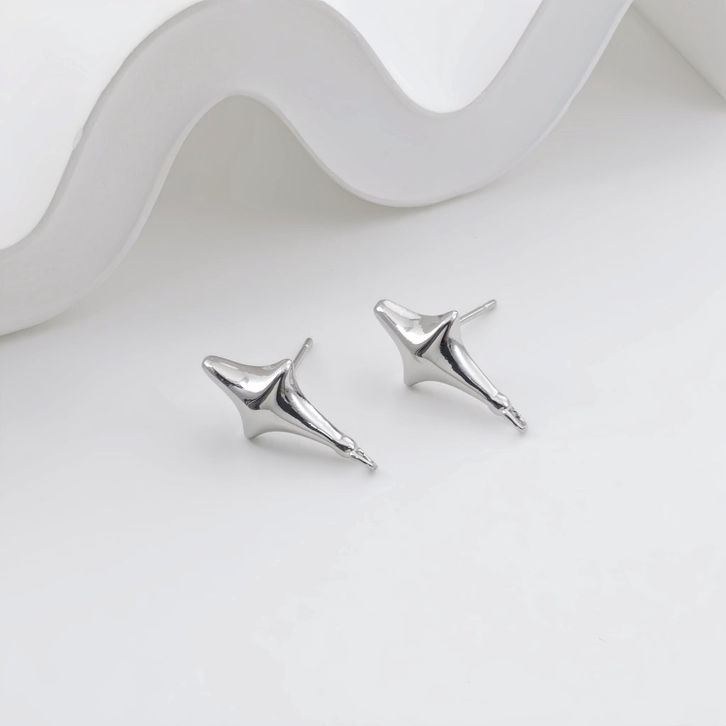 Gold Star Earring Post With Loop, Nickel Free Earrings, Ear Stud with Loop, Hypoallergenic Earring Findings ZX325