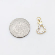 Load image into Gallery viewer, Cubic Heart Charms, 18K Gold Plated CZ Pave Love Charms, Bracelet Necklace Making Pendants, Jewelry Findings S20549