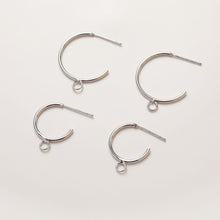 تحميل الصورة إلى عارض المعرض، 10 قطع من أقراط الأذن الذهبية على شكل حرف C مع حلقة، أقراط أذن من الفضة الاسترلينية S925 خالية من النيكل، حلقة أذن، نتائج أقراط مضادة للحساسية Z050