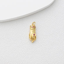 Load image into Gallery viewer, Hand Charm, Boot Pendant, 18K Gold Plated Pendant, Neckalce Bracelet Making Pendant, Jewelry Supply Finding S1364