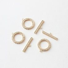 Load image into Gallery viewer, OT Toggle Clasps, 18K Gold Plated Leaf 20x25mm Bracelet Necklace Making OT Clasps, Connectors Clasps, Jewelry Findings JG060