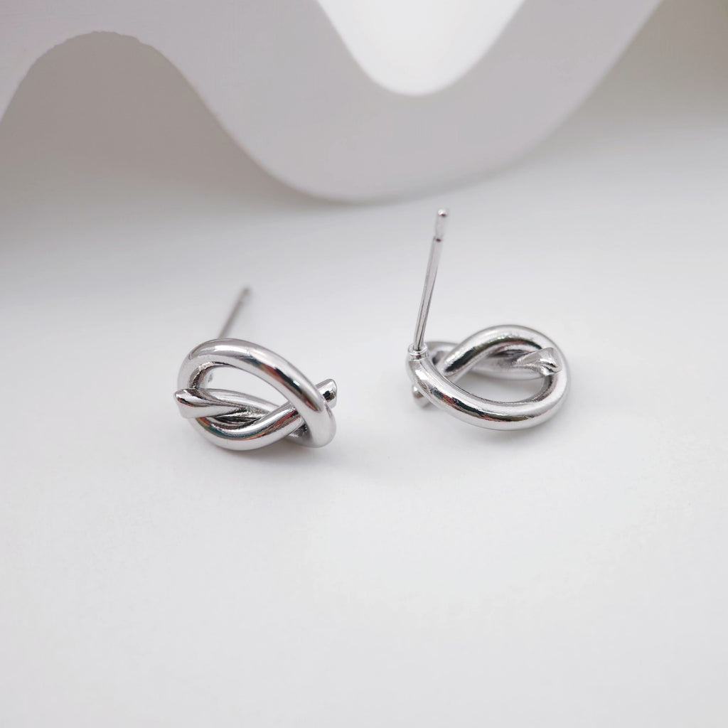 Knotted Earring Post Earrings, Gold/Silver Earring Post, Hypoallergenic, Earring Findings, Handmade Earring Supplies ZX251