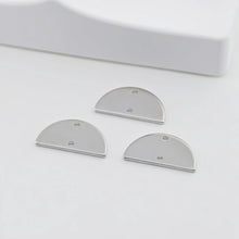 Load image into Gallery viewer, 10pcs Half Circle Connector with 2 holes, 14K Gold Plated, Semi-Circle Connectors, 21*11mm Jewelry Findings ZZ090-D0005