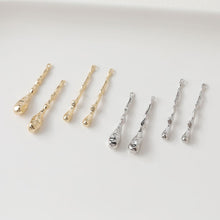 Load image into Gallery viewer, Drop Shaped Textured Pendant, Charm, 14K Gold/Silver Plated, Jewelry Making Findings ZZ021