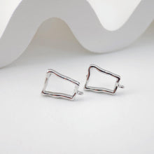 Load image into Gallery viewer, 18K Gold Irregular Quad Earring Post With Loop, S925 Silver Pin, Stud Earring Nickel Free, 14*10mm, Hypoallergenic Earring Findings D0230