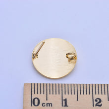 Load image into Gallery viewer, 10pcs Gold Round Earring Post With Loop, Brushed Finish, Nickel Free Earrings, Hypoallergenic Earring Findings Z047