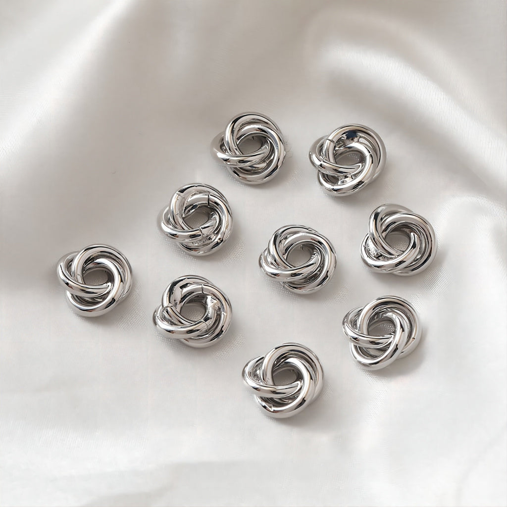 14K Gold/Silver Plated Triple Loop Spacer Beads, 13mm, Real Gold Plated Spacer Beads, Jewelry Finding JH008