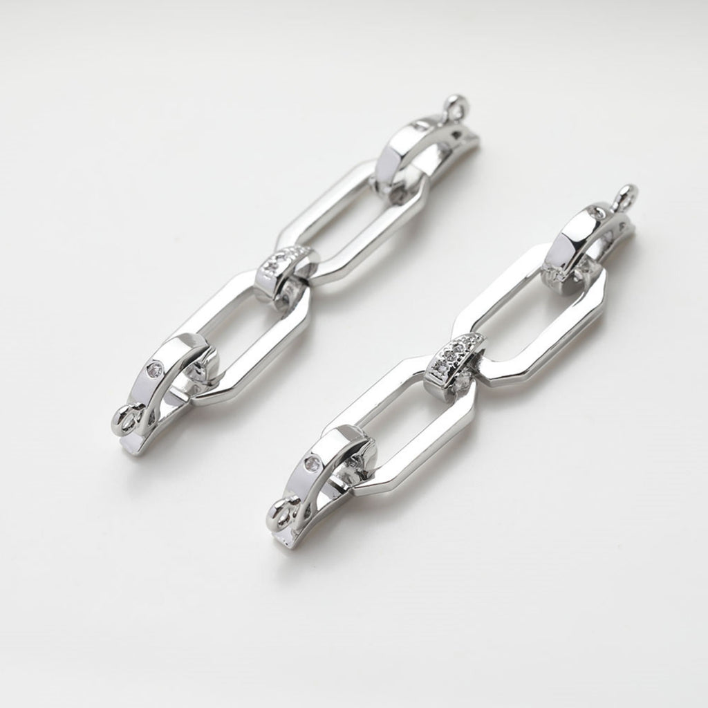 Irregular Link Connector, Link Chain Connector, 14K Gold Plated, Neckalce Bracelet Making Pendant, Jewelry Supply Finding GZ526