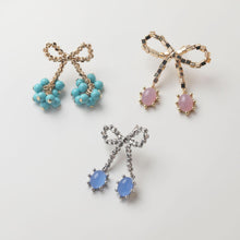 Load image into Gallery viewer, Bow Earrings Collection, Bow Tie Earring Post with Loop, 14K Gold/Silve Plated, S925 Silver Pin Nickel Free Earrings GZ724