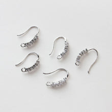 Load image into Gallery viewer, 14K Gold Plated Ear Wires, Cubic Pave Earring Hooks, Nickel Free, Fish Hooks, Ear Wires for Jewelry Making BB020