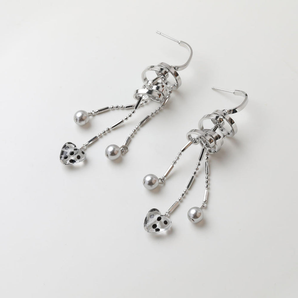 Designed Irregular Tassel Stud Post Earrings, 14K Gold Plated/Silver Tassel Earring GZ751