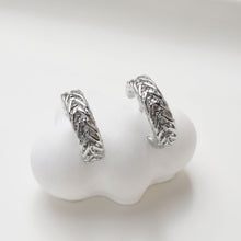 Cargar imagen en el visor de la galería, Pendientes de botón en forma de C, chapados en oro de 14 quilates y plata de ley 925, sin níquel, hipoalergénicos, JG044-D0360