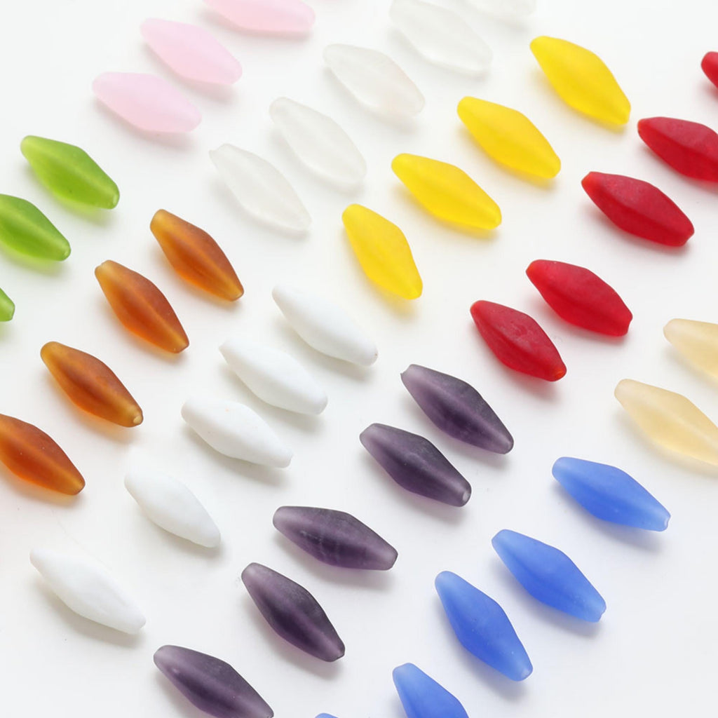 خرز معيني طويل مصقول يدويًا، 29 مم، خرز زجاجي كريستالي فضفاض لصنع المجوهرات، أدوات يدوية للعثور على الخرز GZ775