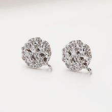 Load image into Gallery viewer, Round Lava Ear Post With Loop, S925 Silver Ear Pin Nickel Free Earrings, Gold/Silver Ear Stud, Hypoallergenic Earring Findings JG004