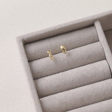 Load image into Gallery viewer, Tiny Drop Ear Post With Loop, S925 Silver Ear Pin Nickel Free Earrings, Gold/Silver Ear Stud, Hypoallergenic Earring Findings BB023