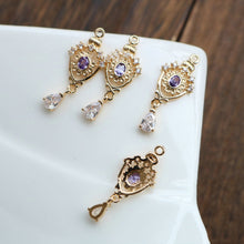 تحميل الصورة إلى عارض المعرض، 10 قطع - دلايات كريستال صغيرة على شكل دمعة، مطلية بالذهب عيار 14 قيراطًا، مقاس 6*16 مم، قطع مجوهرات HL061-F145