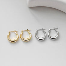 Load image into Gallery viewer, Gold U Shape Ear Hoops, 18K Gold/Silver Plated Leverback Earrings, Huggie Hoops Earring Findings D0347
