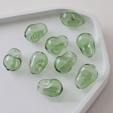 Load image into Gallery viewer, Glass Bubble Beads, Pear Concave Glass Beads, Colorful Hand Blown Hollow Round Globes for Jewelry Making, DIY Beads Finding GZ559