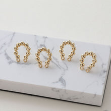 Load image into Gallery viewer, 14K Gold  U Shape Earring Post With 2 Loops, Arch Ear Studs, S925 Silver Ear Pin Nickel Free Earrings, Hypoallergenic Earring Findings BB099