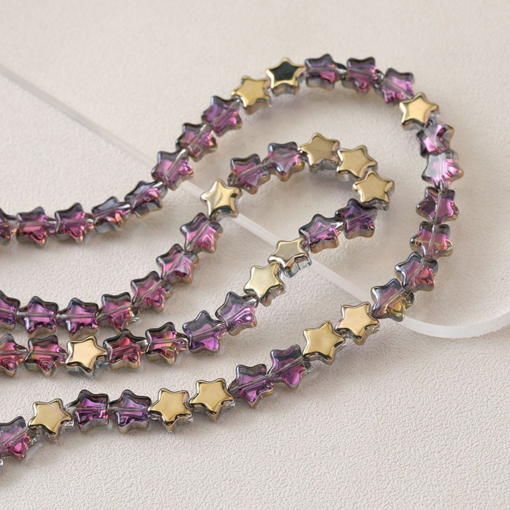 Star Glaze Beads, 9mm, Star Glass Crystal Beads for Jewelry Making, Bracelet DIY Beads Finding GZ536