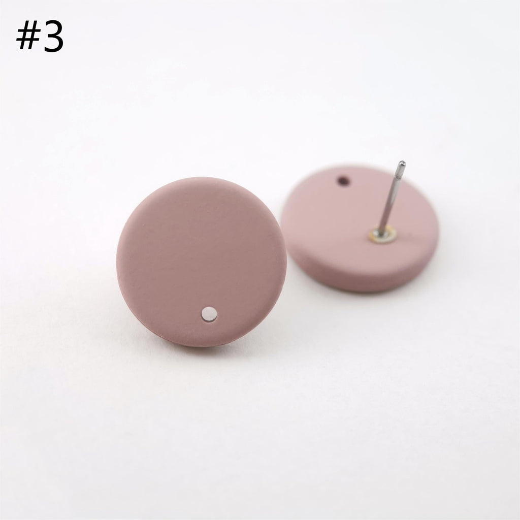 10PCS Acrylic Matte Morandi Round Earring Findings, 7 Colors You Choose, S925 Silver Ear Stick, Nickel Free, Earring Finding MY002
