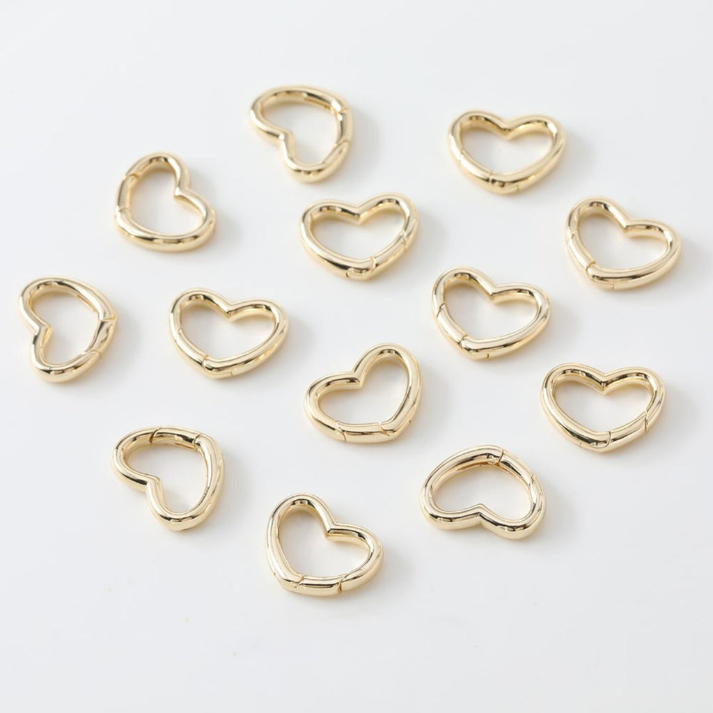 Twist Heart Spring Clasp, Oval Clasp 14K Gold/Silver Plated, Connectors, Necklace Bracelet Making Supply, Jewelry Findings GZ174