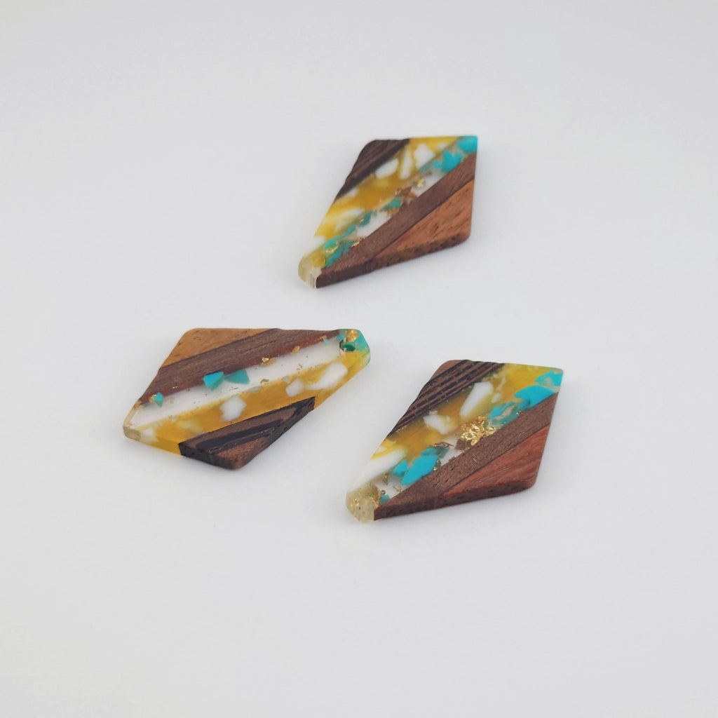 Rhombus Wooden Pendant, Wooden Pendant, Natural Pendant, Natural Jewelry Findings, Necklace Earring Making Findings JT1004