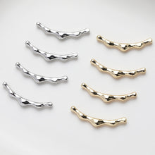 Cargar imagen en el visor de la galería, Cuentas tubulares licuadas, cuentas espaciadoras, cuentas tubulares irregulares, chapadas en oro y plata de 14 quilates, accesorio para hacer pulseras y collares, GZ514