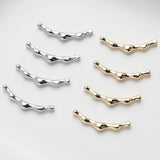 Liquefied Tube Beads, Spacer Beads, Irregular Tube Beads, 14K Gold/Silver Plated, Bracelet Necklace Making Jewelry Finding GZ514