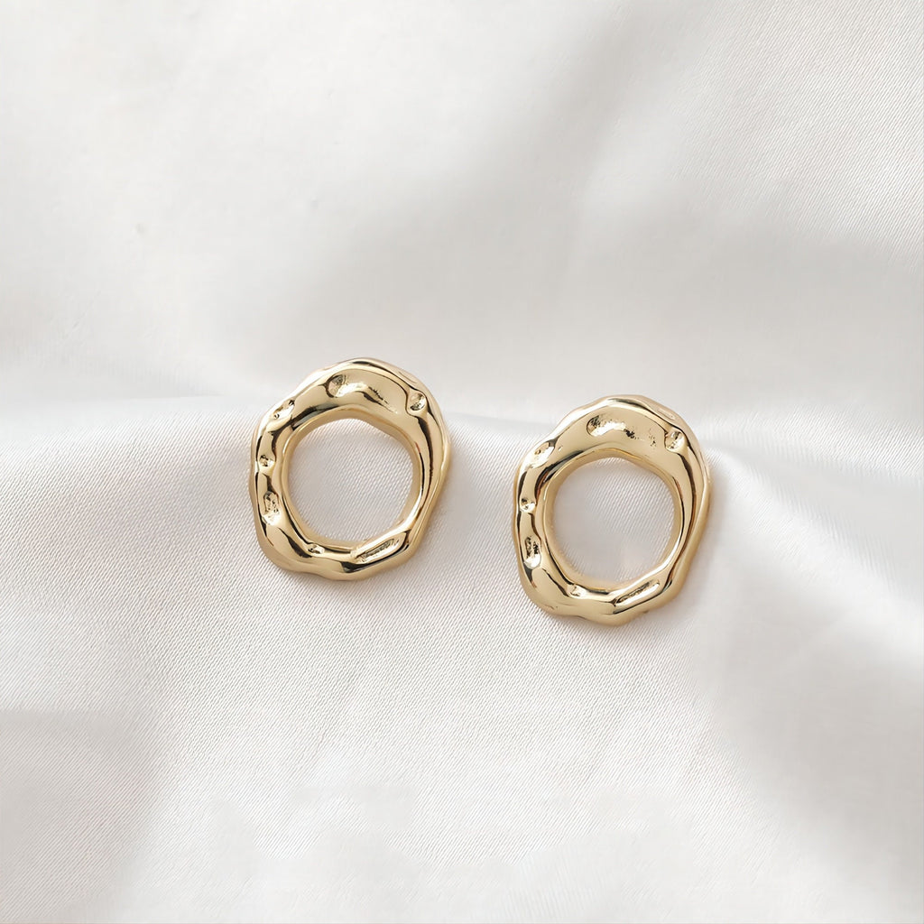 قرط أذن من الفضة الإسترليني عيار 925، دبوس أذن غير منتظم، خالٍ من النيكل، مشبك أذن ذهبي/فضي، مضاد للحساسية، JJ017