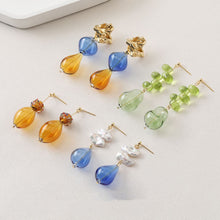 Load image into Gallery viewer, Glass Bubble Beads,Irregular Ellipsoid Glass Beads, Colorful Hand Blown Hollow Round Globes for Jewelry Making, DIY Beads Finding GZ561