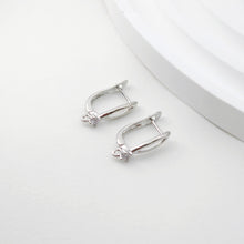 Load image into Gallery viewer, Cutout English lock with loop, Gold/Rhodium Plated Earring hoop, Hypoallergenic &amp; Nickel-Free，DIY Handmade Earring Findings Supplies D0090