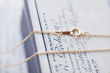 Load image into Gallery viewer, 16/18 inch-14K Gold Filled Finished Chain- 1.25mm Flat Cable Chain with Spring Clasp, Ready for Wear, Finished Oval Chains, B003