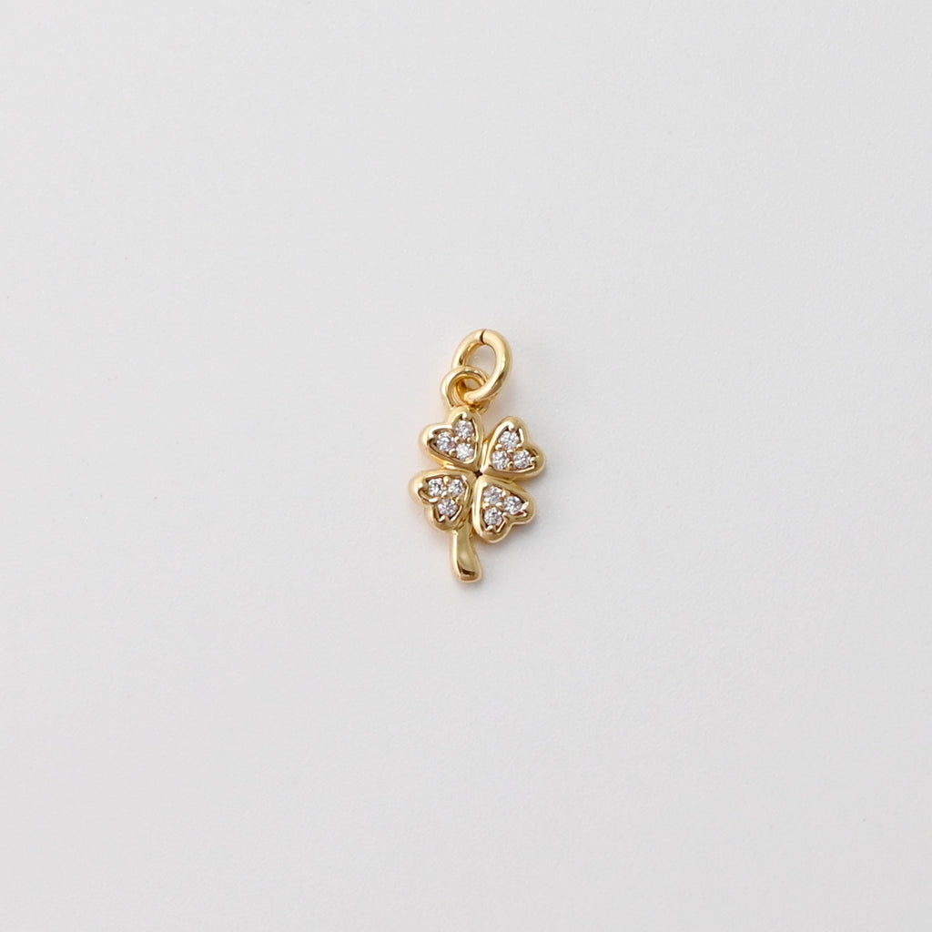 Enamel Four Leaf Clover/Maple Leaf/Leaf Pendant, CZ Charms, 18K Gold Plated Charms, For Bracelet And Necklace Making, Jewelry Findings S1436