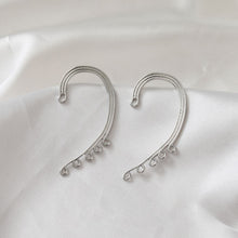 Load image into Gallery viewer, Ear Clips No Piercing For Women, with 5 loops, 14K Gold/Silver, Ear Cuff Clip, Pierceless, Ear Wrap Findings BB125