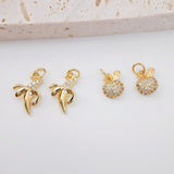 2PCS 13x8mm Banana Cubic Charms, 18K Gold Plated Banana CZ Pave Pendant, Fruit Pendant,  Necklace charms, Jewelry Findings S635