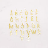 Alphabet Letter Charm, 18K Shiny Gold Plated Initial Charm, Personalized Minimalist Letter Charm for Necklace Bracelet Making S263