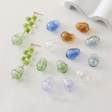 Load image into Gallery viewer, Glass Bubble Beads, Pear Concave Glass Beads, Colorful Hand Blown Hollow Round Globes for Jewelry Making, DIY Beads Finding GZ559
