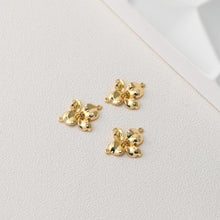 Load image into Gallery viewer, Flower Charm, Micro Pave Flower Pendant, Flower Connector,  18K Gold Plated, For Necklace And Earrings Making, Jewelry Findings D0498