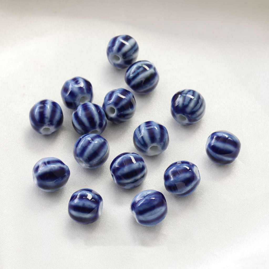 5 cuentas espaciadoras de calabaza, colgante de calabaza de cerámica, cuentas de cerámica para hacer joyas, hallazgos de cuentas DIY GZ432