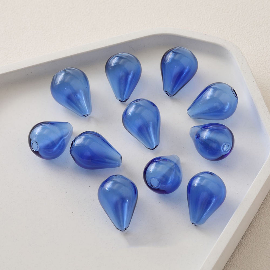 Glass Bubble Beads, Teardrop Hollow Glass Beads, Colorful Hand Blown Hollow Round Globes for Jewelry Making, DIY Beads Finding GZ562