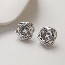 Load image into Gallery viewer, Flower Earring Post, 14K Gold/Silver, S925 Silver Pin Nickel Free Earrings, Flora Ear Stud with Loop GZ760