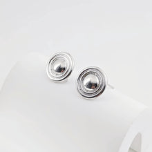 Load image into Gallery viewer, 18K Gold Round Engraved Post With Loop, Round Stud Earring Nickel Free, 13.5mm, Hypoallergenic Earring Findings ZX264