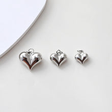 Cargar imagen en el visor de la galería, Dijes de corazón de oro, chapados en oro de 18 quilates, colgante de amor 3D, para hacer colgantes en collares y pulseras, accesorios de joyería S1380