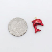 Load image into Gallery viewer, 3D Enamel Dolphin Charms, 18K Gold Plated Marine life Charms, Marine life Pendant, Necklace Making Charm, Jewelry Findings S20519