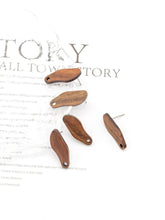 تحميل الصورة إلى عارض المعرض، أقراط خشبية مكونة من 4 قطع، أقراط خشبية غير منتظمة للنساء، مصنوعة من خشب الجوز المستصلح، خالية من النيكل، أقراط خشبية بوهو JT917