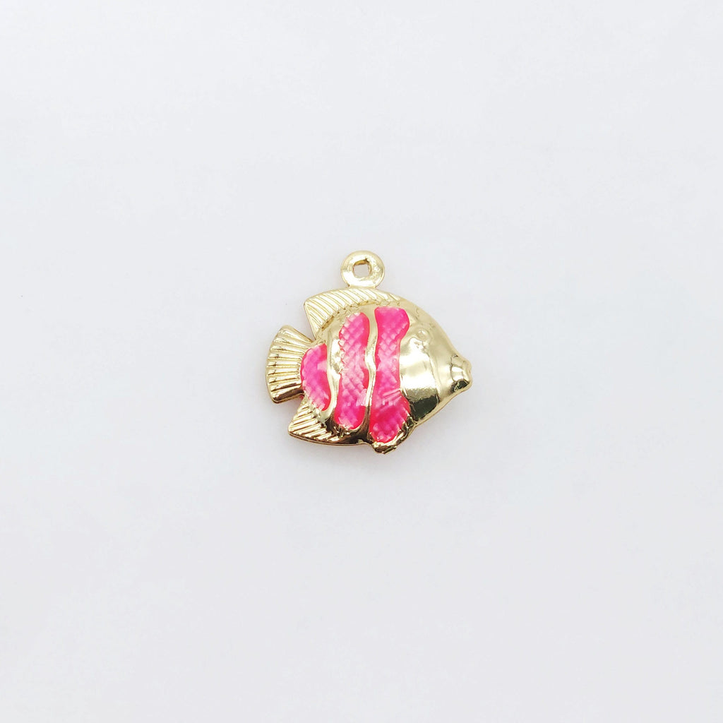 Enamel Marine Life Charms, Fish Pendant, 18K Gold Plated Charms, Bracelet Making, Jewelry Findings S20515