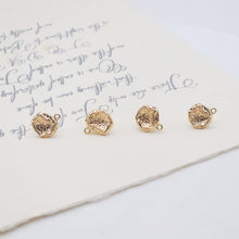 Load image into Gallery viewer, 10pcs Irregular Earring Post, Lunar Surface, 14K Gold Plated, S925 Silver Pin Nickel Free Earrings, Ear Stud with Loop ZX127