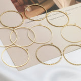 10pcs- 14K Gold Plated Circle Pendant with loop, 35mm, Nickel Free Circle Charm, Connectors, DIY Jewelry Making Findings BY018